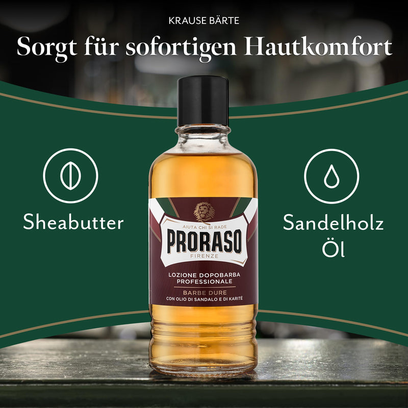 Proraso Professional After Shave Lotion Nourishing, 400 ml, aftershave for men with sandalwood & shea oil, helps restore skin comfort, Made in Italy - NewNest Australia