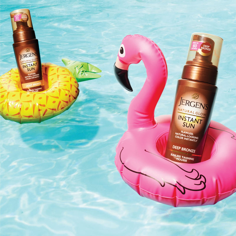 Jergens Natural Glow Instant Sun Body Mousse, Self Tanner for Light Bronze Tan, Sunless Tanning Body Bronzer, Fake Tan for Fair to Medium Skin, 6 Ounce Jergens Natural Glow Instant Sun Sunless Tanning Mousse for Body, Light Bronze, 6 Ounce - NewNest Australia