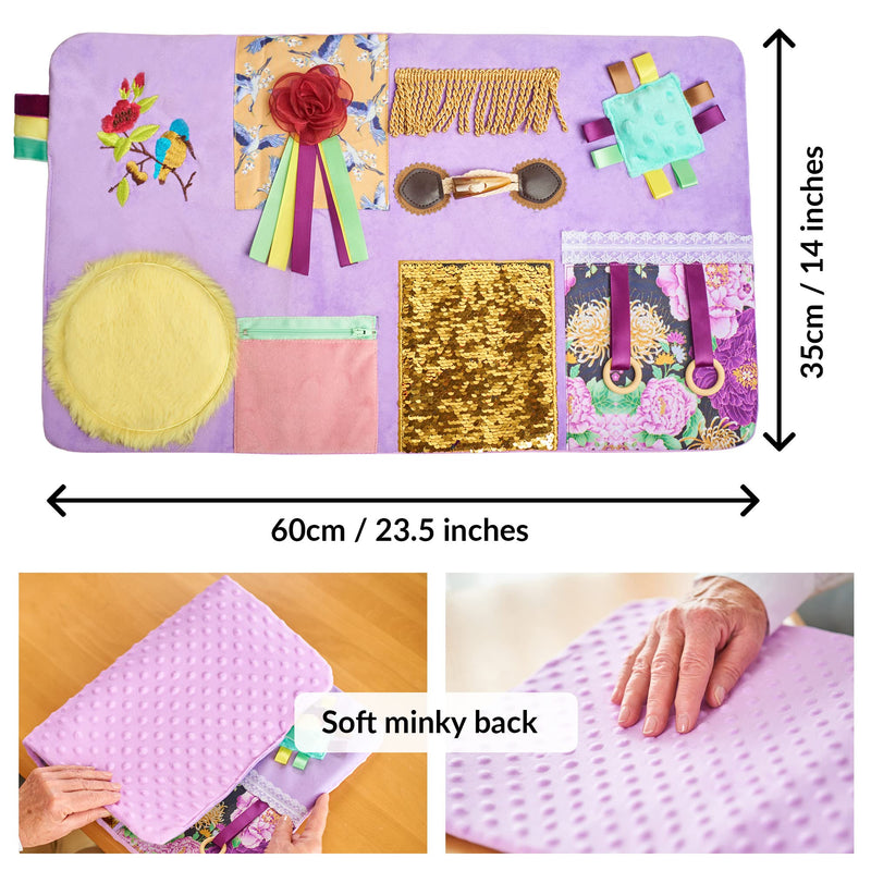 Fidget Blanket for Dementia | Calming & Comforting Dementia Activities for Seniors | Dementia Products for Elderly | Sensory Blanket | Helps with Alzheimer’s, Dementia, Asperger’s, Autism, Anxiety - NewNest Australia