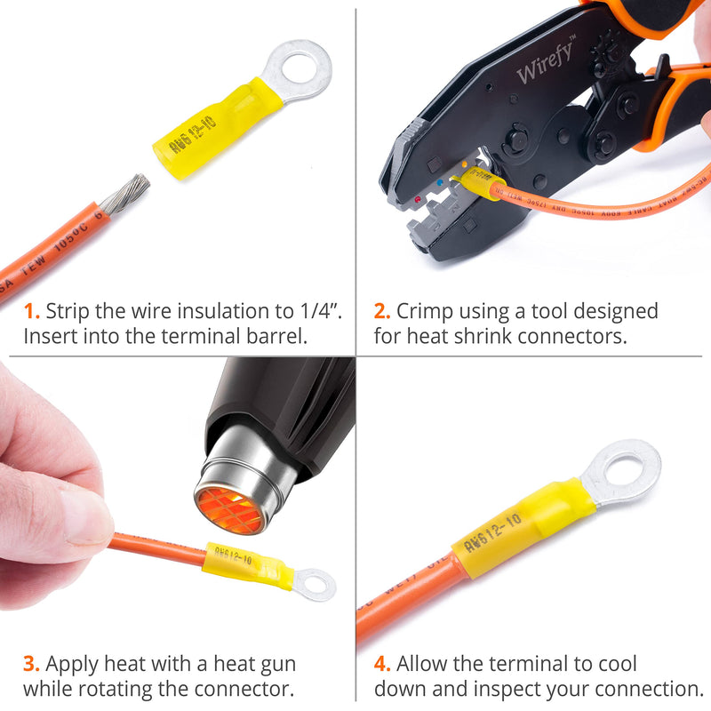 Wirefy 120 PCS Heat Shrink Wire Connectors - Electrical Connectors Kit - Marine Automotive Crimp Terminals - NewNest Australia