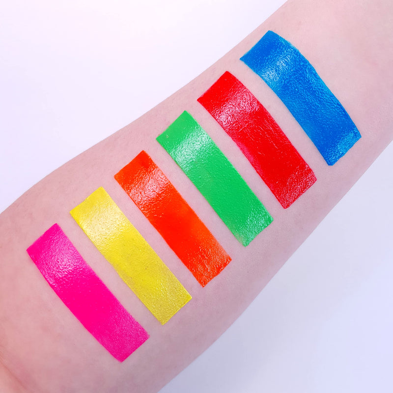 UV Glow - Neon UV Paint Stick/Face & Body Crayon - Set of 6 Colours. Genuine and original UV Glow product - glows brightly under UV Light! - NewNest Australia