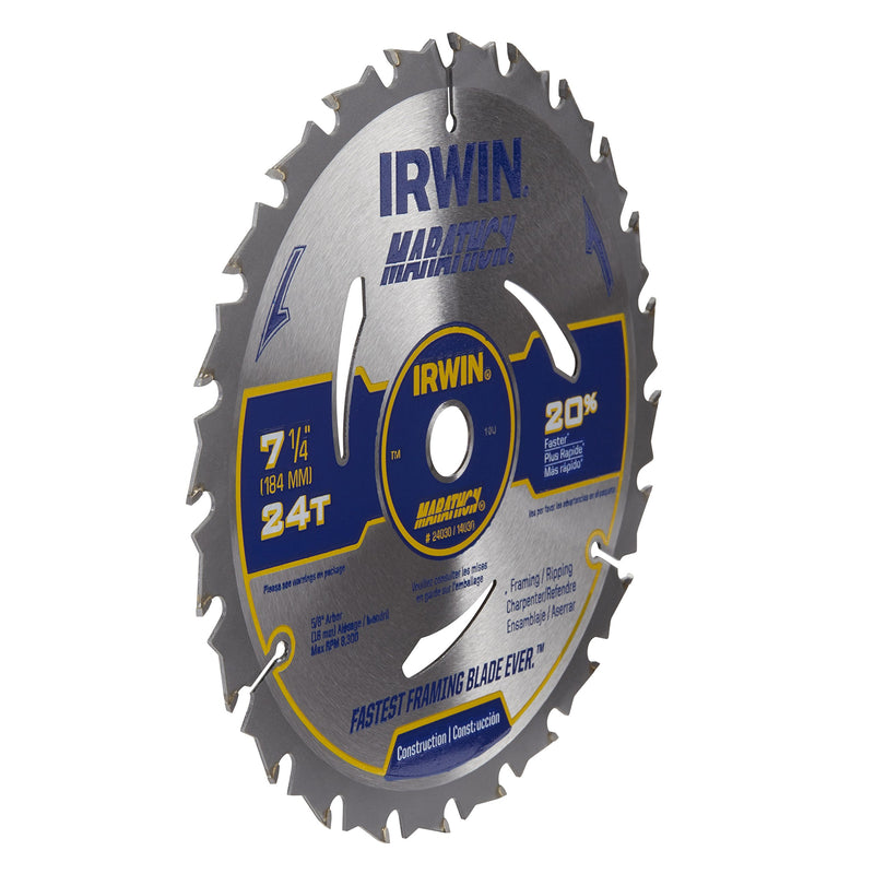 IRWIN Tools MARATHON Carbide Corded Circular Saw Blade, 7 1/4-inch, 24T (24030) - NewNest Australia