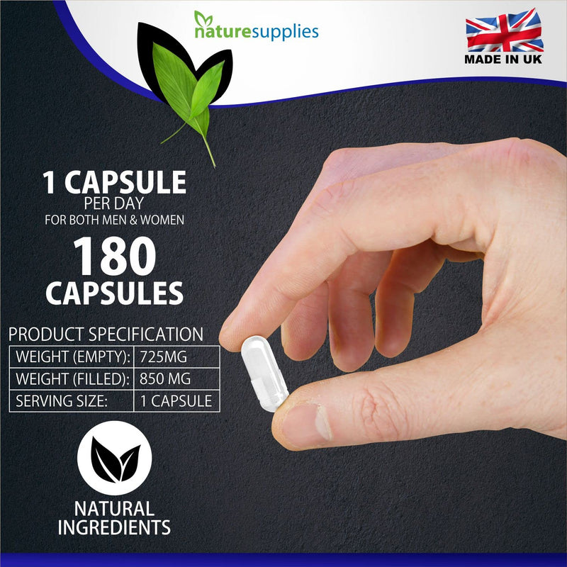 Naturesupplies Magnesium Multi Capsules 180 Pack Made in UK, High Absorption 4 Magnesium Powders in One Capsule, Citrate, Malate, Ascorbate & Bis-Glycinate - NewNest Australia