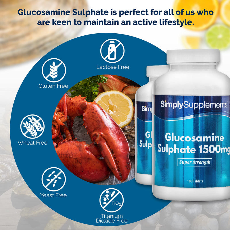 Glucosamine Sulfate 1500mg - 360 Tablets - 1 Year Supply - SimplySupplements - NewNest Australia