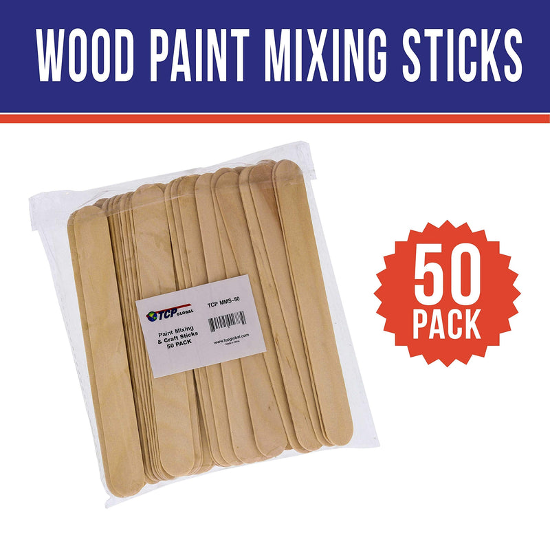TCP Global Wood Paint Mixing Sticks - 50 Pack - Automotive, Crafts, Airbrush, Art - NewNest Australia