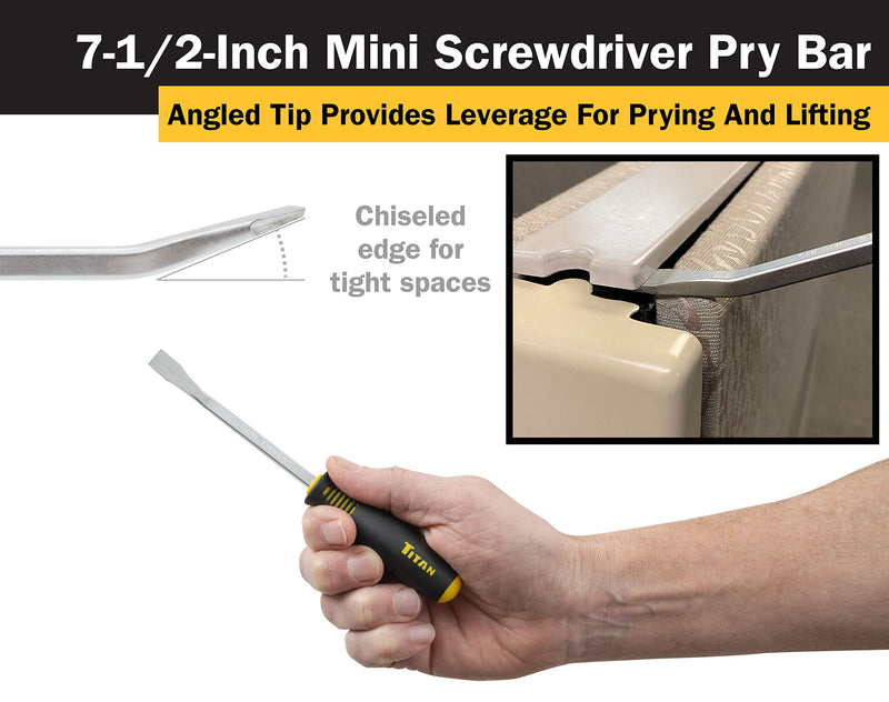 Titan Tools 11512 7-1/2-Inch Mini Screwdriver Pry Bar - NewNest Australia