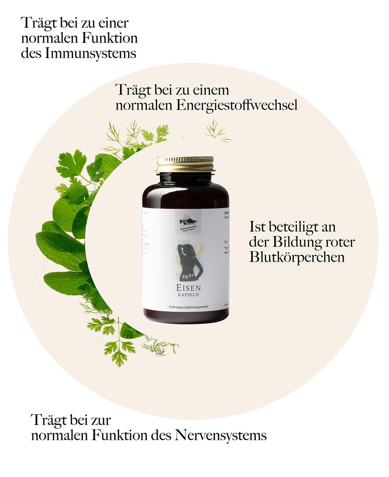 KRÄUTERHANDEL SANKT ANTON - Iron - 20 mg iron - High dosage - Laboratory tested - German premium quality (180 capsules)… - NewNest Australia