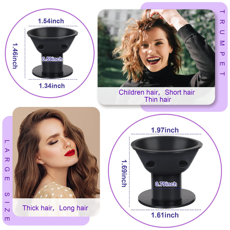 JANYUN 40 Pcs Pink Magic Hair Rollers 20 Pcs Large and 20 Pcs Small Silicone Curlers No Heat Hair Curlers for Women Girls Long Short Hair (Black) Black - NewNest Australia