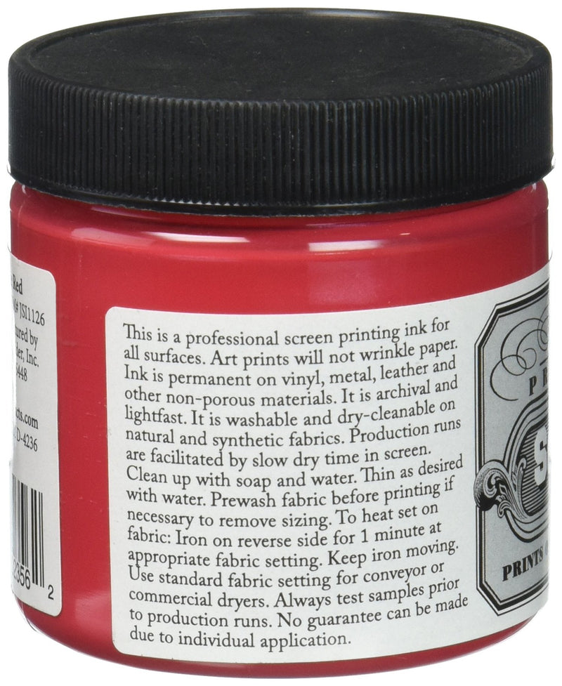 Jacquard Professional Screen Print Ink, Water-Soluable, 4oz Jar, Opaque Red (126) - NewNest Australia