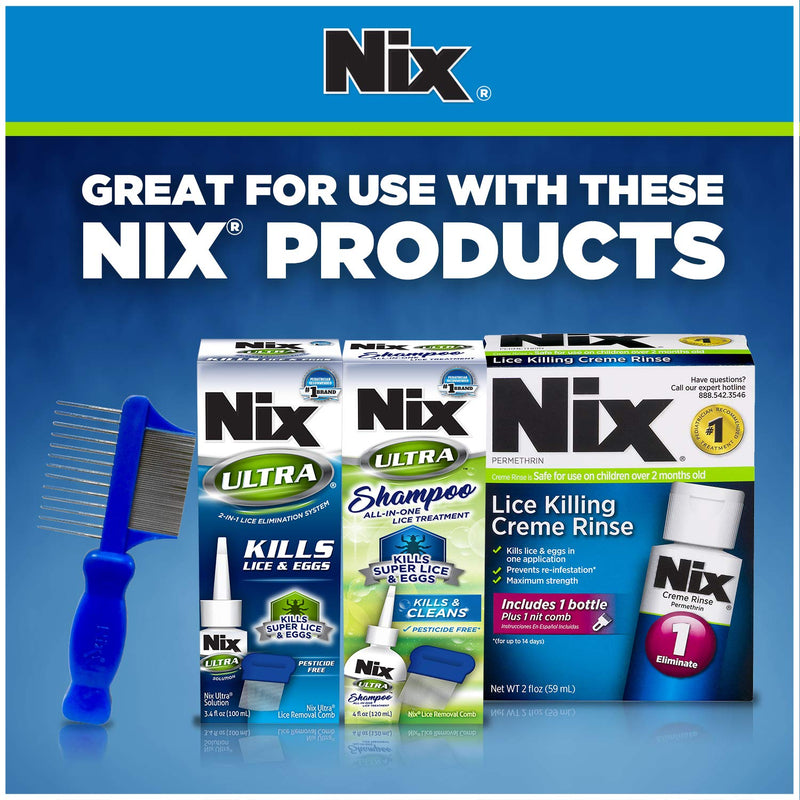 Nix Premium 2-Sided Metal Lice Removal Comb Family Pack - NewNest Australia