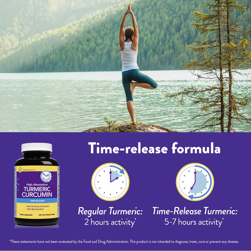 InnovixLabs Curcumin Turmeric w/ C3 Reduct, C3 Complex & BioPerine Black Pepper for Higher Absorption, 100 Time-Release Tablets, 95% Tetra-Hydro-Curcumin, Turmeric Curcumin Supplement - NewNest Australia