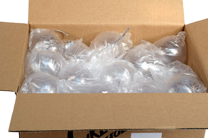 NewNest Australia - Creative Hobbies Round Clear Plastic Ball Ornaments, 83mm, Pack of 12 