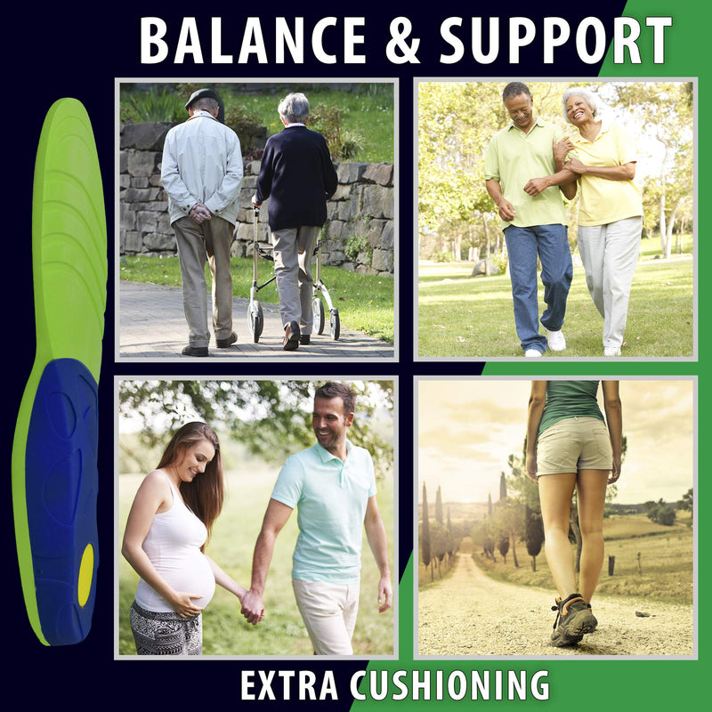 FootMatters Stabilizer Support Orthotic Insoles - Arch Support, Metatarsal and Heel Cradle Help Relieve Plantar Fasciitis & Other Foot Pain with Anti-Fatigue Technology - Medium UK Men 8-10.5 Women 9-11.5 US Men 8-10.5, Women 9-11 - NewNest Australia