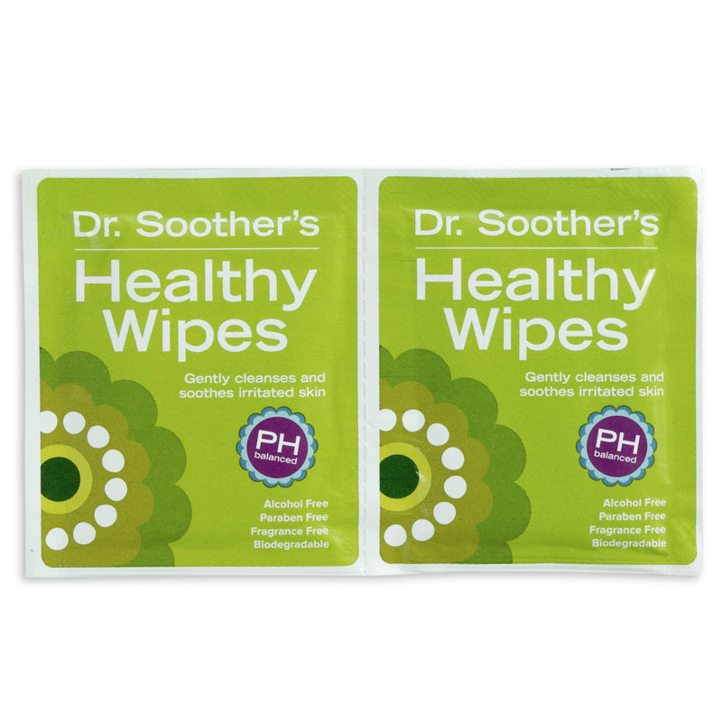 Dr. Soother's Healthy Wipes - PH Balanced - Hypoallergenic - Alcohol & Fragrance Free - 30 Individually Wrapped Feminine Hygiene Wipes - Women & Girls 30 Count (Pack of 1) - NewNest Australia