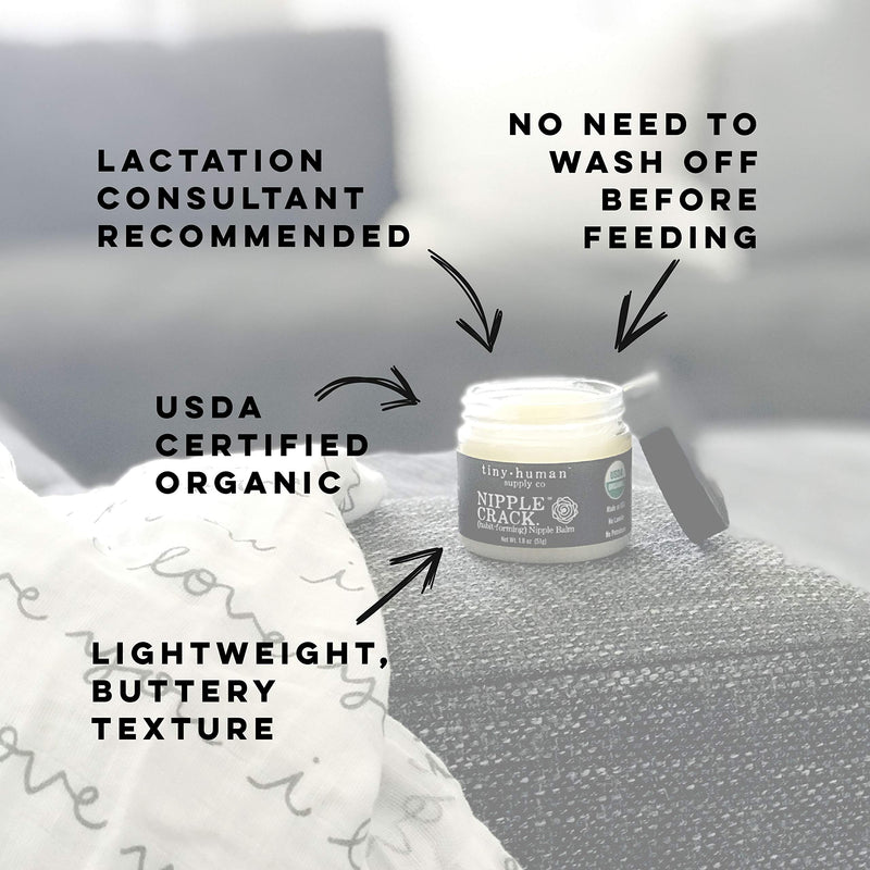 Organic Nipple Cream, Nipple Crack Lanolin Free Nipple Butter, Balm for Breastfeeding Mother, No Need to Wash Off, Safe for Baby and Mama 1.8 Ounce (Pack of 1) - NewNest Australia