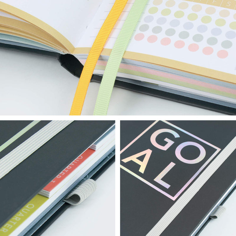 Boxclever Press Goal Planner. Luxury 12 Month Undated Planner to Hit Your Goals & Live Your Best Life! A5 Weekly Planner with Lists, Trackers & More. Productivity Planner with Stickers (Iridescent) Iridescent - NewNest Australia