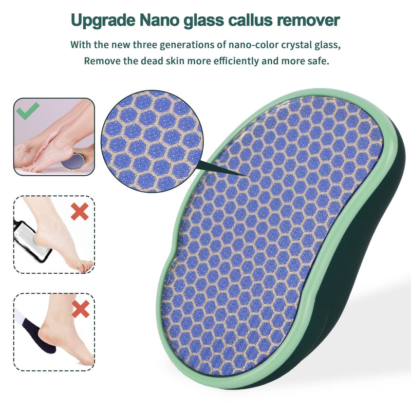 SIRALMNO Upgrade 2-in-1 Nano Glass Callus Remover,Foot scraper which used wet and Dry Callus Removal,Foot Rasp for Hard&dead Skin foot care,Safe & Portable foot file - NewNest Australia
