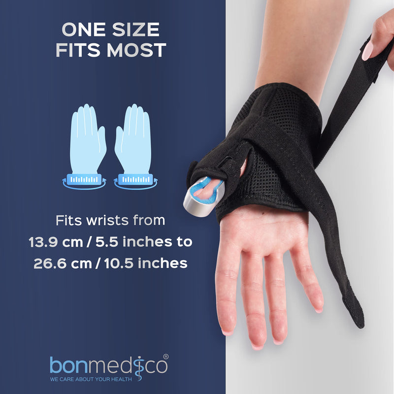 Bonmedico Forte Flexible Thumb Bandage For Left & Right, Thumb Splint Protects Saddle Joint And Thumb Base Joint, Thumb Orthosis For Injuries And Tendonitis, Thumb Protection In Black - NewNest Australia