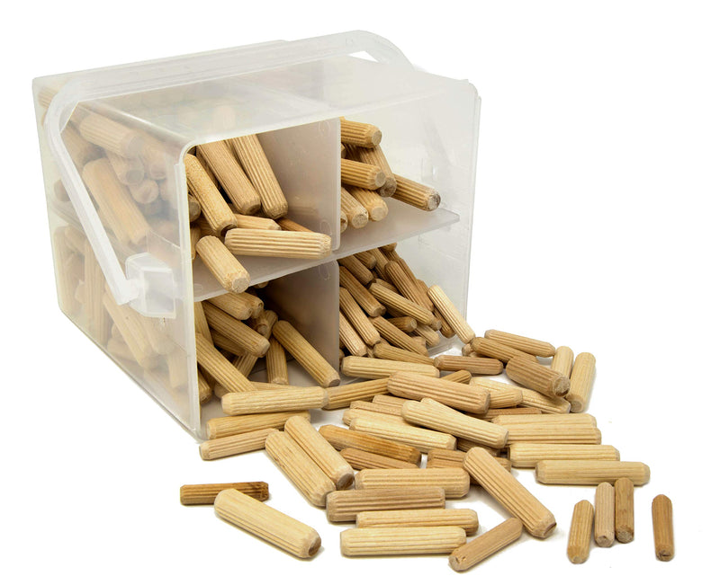 WEN JN400D 400-Piece Fluted Dowel Pin Variety Bucket with 1/4, 5/16, and 3/8-inch Woodworking Dowels - NewNest Australia