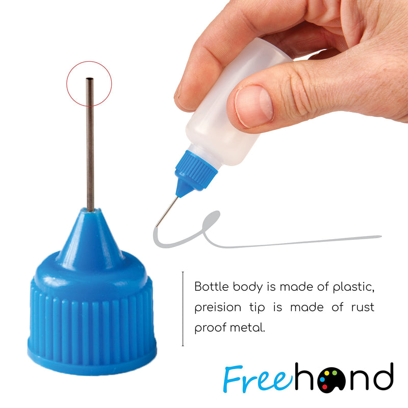 Precision Tip Applicator Bottle Four 1 Oz. Bottles and 12 Tips for Multi-Purpose Use - NewNest Australia