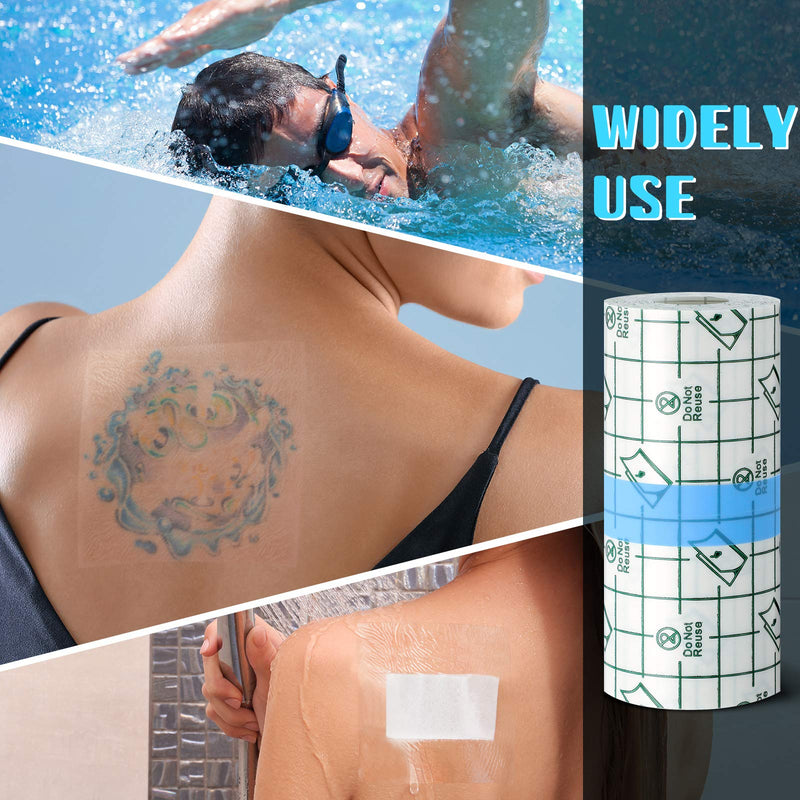 3 Pieces Transparent Stretch Adhesive Bandage Waterproof Bandage Clear Adhesive Film Bandages Dressing Tape, 2 inch x 5.47 Yard, 3 inch x 5.47 Yard, 4 inch x 5.47 Yard - NewNest Australia