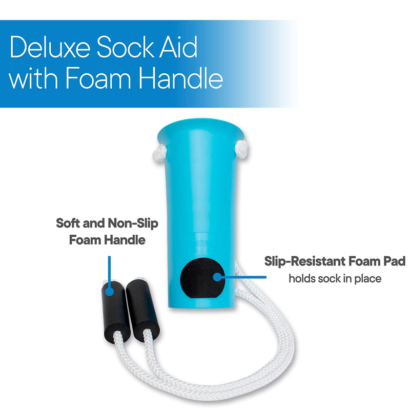 RMS Sock Aid Kit - Easy On Easy Off Device for Putting On Socks and Removing Socks or Stockings for Men and Women with Limited Mobility (Blue) - NewNest Australia