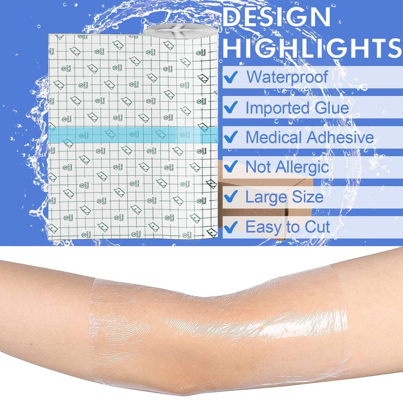 Waterproof Transparent Bandage, Pack Of 50 Tattoo Plasters, Various Sizes, Tattoo Film Healing, Transparent Bandage For Anti-Allergic, Sports, Showers, Medical Plasters, Wound Pad - NewNest Australia