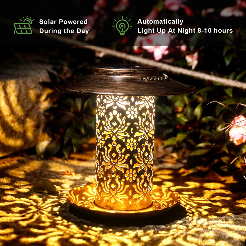2022 Upgraded Solar Bird Feeders for Outside Metal Bird Feeders Outdoor Hanging,Wild Bird feeders as Gift Ideas for Bird Lovers Garden Yard Patio Cardinals ( Heavy Duty Weather Resistance 2LBs ) Big eaves - NewNest Australia