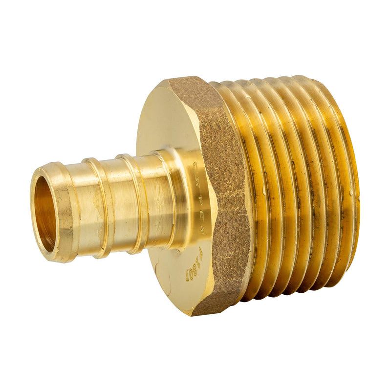 (Pack of 10) EFIELD PEX 1/2 INCH x 3/4 INCH NPT MALE ADAPTER BRASS CRIMP FITTING(NO LEAD) -10 PIECES - NewNest Australia