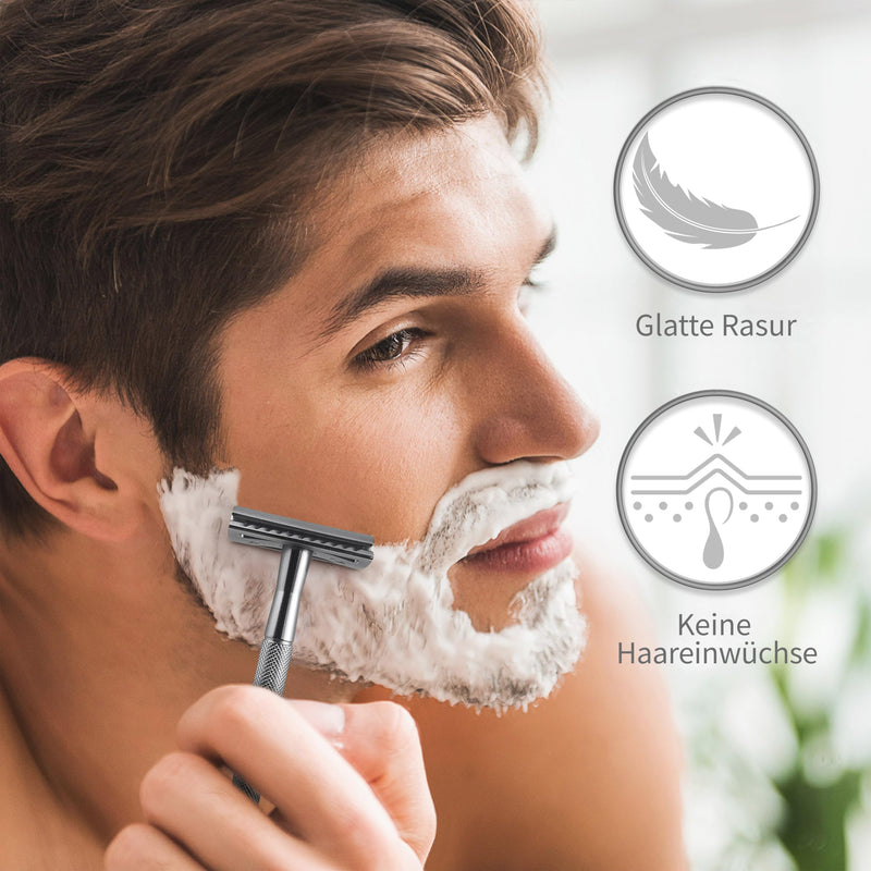 Bambaw Safety Razor Men | Safety razor metal | Zero Waste Safety Razor | Metal razor | Planer razor men | Eco razor metal | Safety razor stainless | Safety Razor | Silver - NewNest Australia