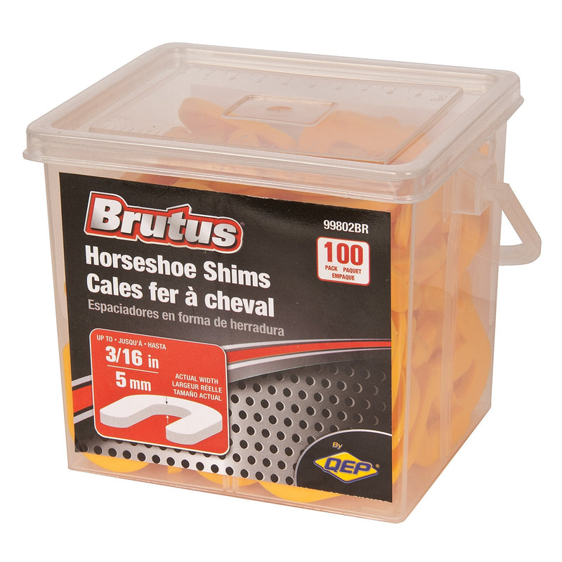 Brutus 99802BR Pail of 100 Horseshoe Shim Tile Spacers, 3/16-Inch, Yellow - NewNest Australia