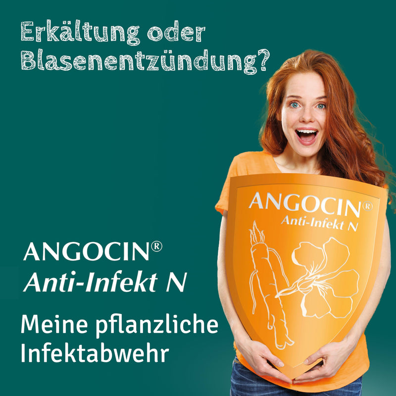 ANGOCIN Anti-Infection N - herbal medicine to ward off infections - for colds and bladder infections - 1 x 100 film-coated tablets 100 pieces (pack of 1) - NewNest Australia