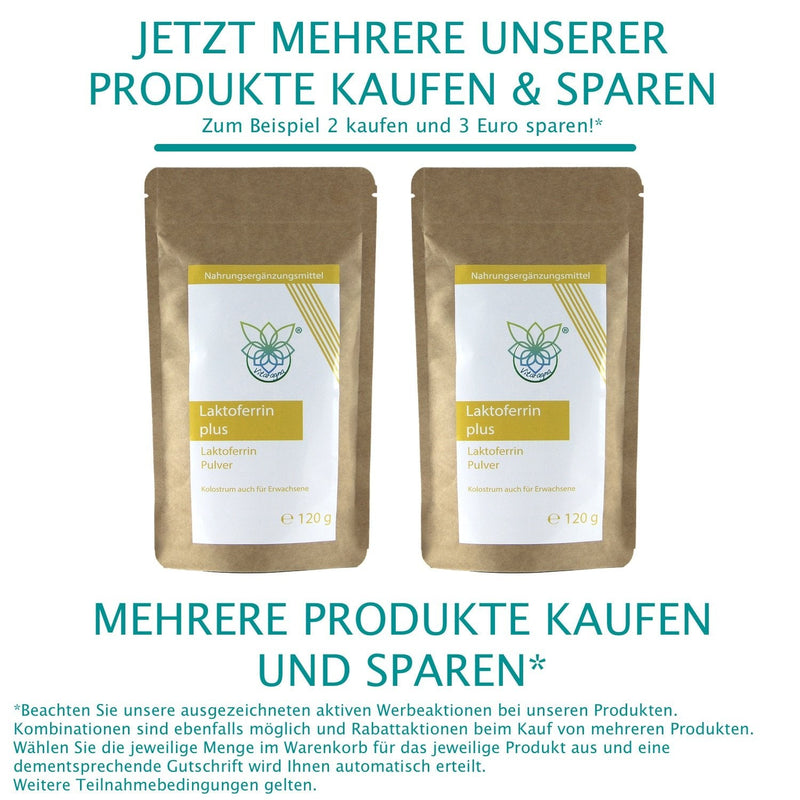 Vitaragna Lactoferrin Powder Plus, 120 G, Colostrum Or Colostrum Also For Adults With Apo-Lactoferrin, Glycine And Micronized Bamboo Fibers, High Bioavailability And Compatibility - NewNest Australia