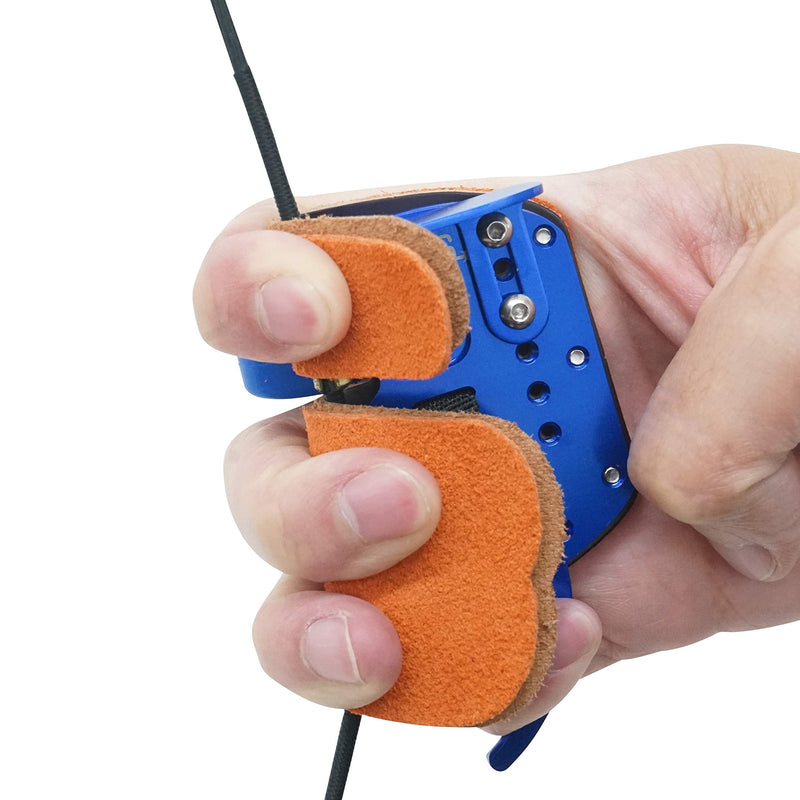 SAS Elite Aluminum Suede and Leather Finger Tab Blue Large - NewNest Australia