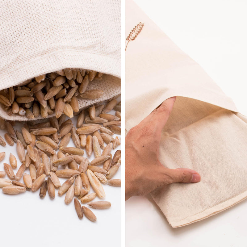 ZOLLNER grain pillow large - microwave-safe heat pillow - against tension in the neck and shoulders or colic - natural wheat grains - removable, washable cover - 20x53 cm 20 x 53 cm natural - NewNest Australia
