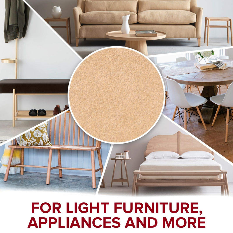 Felt Furniture Pads X-PROTECTOR - 48 Premium Felt Pads Floor Protector - Chair Felts Pads for Furniture Feet Wood Floors - Best Furniture Pads for Hardwood Floors - Protect Your Hard Floors! Beige - NewNest Australia