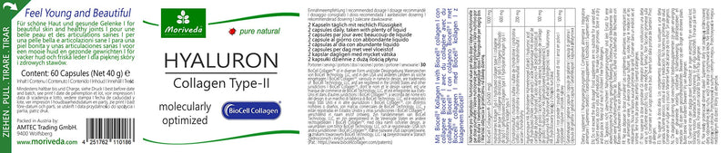 Moriveda Np-Vital Biocell Collagen Capsules 1000 Mg, 60 Pieces I Contains Collagen Ii & Hyaluronic Acid With High Bioavailability I For Skin, Hair & Joints (1 Monthly Pack) 60 Pieces (Pack Of 1) - NewNest Australia
