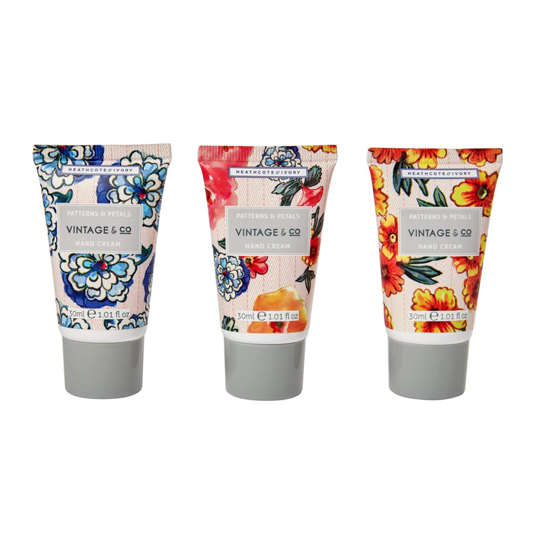 Vintage & Co Patterns and Petals Mini Hand Creams, 30 ml, Pack of 3 - NewNest Australia