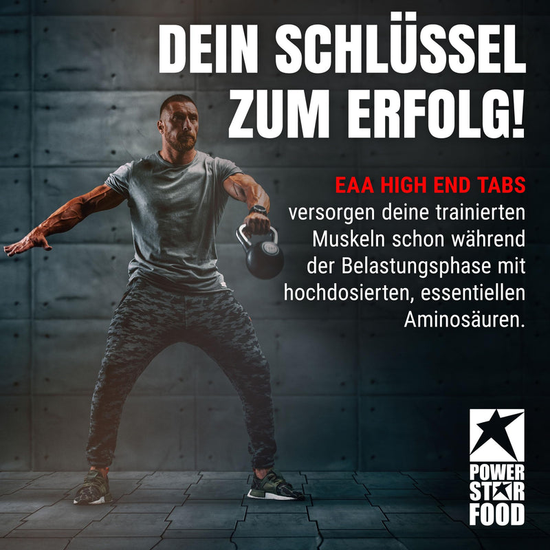 Powerstar Eaa High End Tabs | 200 Tablets With All 8 Essential Amino Acids | Highest Chemical Score 277 | Made In Germany | Amino Complex High Dose Vegan | Reference Protein Of Who&Fao - NewNest Australia