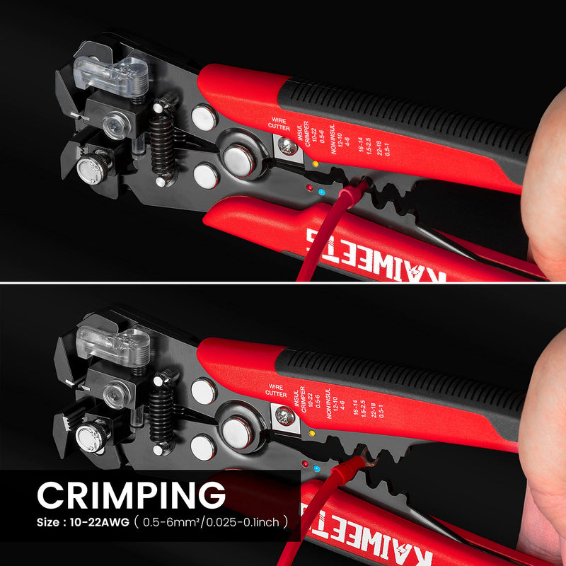 KAIWEETS Self Adjusting Wire Stripper - 3 in 1 Heavy Duty Automatic Wire Stripping Tool | 10-24 AWG Wire Cutter for Electrical Cable Cutting, Crimping Tool - NewNest Australia