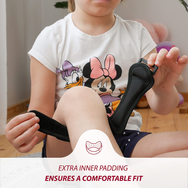Karm Knee Support For Kids - Osgood Schlatter Knee Support For Girls And Boys | Junior Teenager Patella Tendon Knee Strap | Arthritis Pain & Knee Pain & Sports (1 Piece, Black) - NewNest Australia