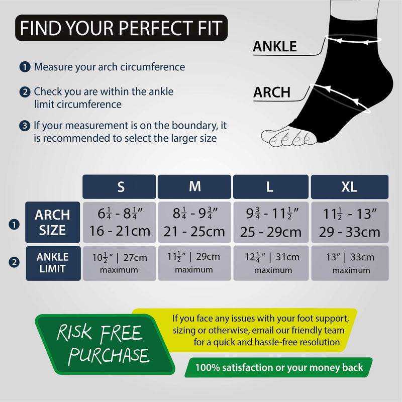 Rymora Plantar Fasciitis Support Socks -Medium, Arch, Heel and Ankle Compression Socks -Flexible Foot Support Socks for Men and Women -Black Black (One Pair) Medium: 21-25cm arch circumference - NewNest Australia