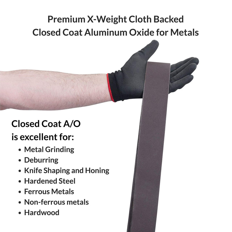 Red Label Abrasives 2 X 48 Inch 80 Grit Aluminum Oxide Metal Sanding Belts, 6 Pack - NewNest Australia