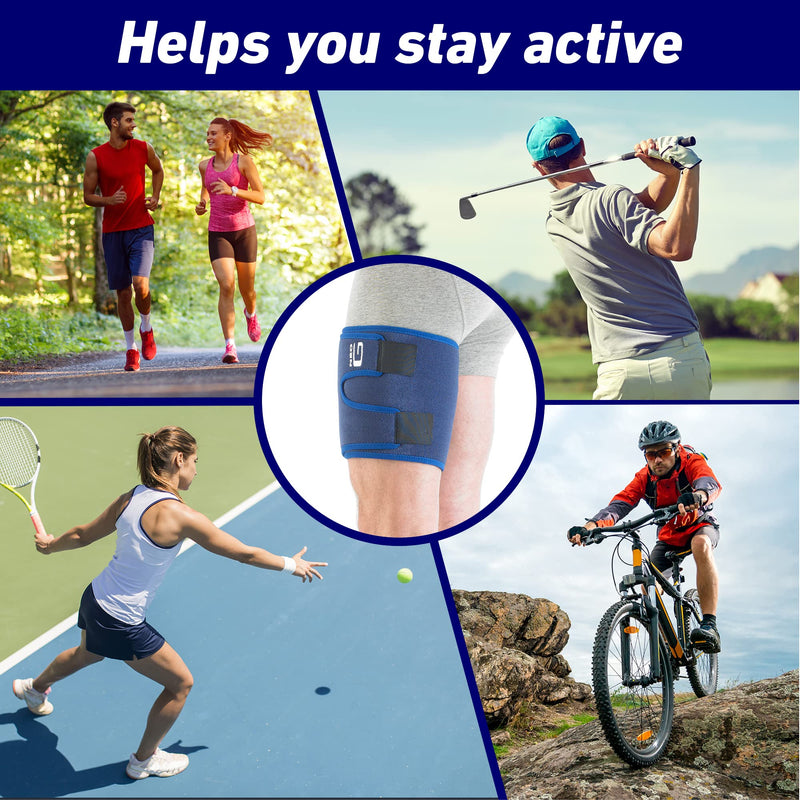 Neo-G Thigh Support Hamstring Support to Quadriceps and Hamstring Muscles – Hamstring Compression Sleeve for Sprains, Strains, Pulled Muscles, Sports Injury – Adjustable – Class 1 Medical Device - NewNest Australia