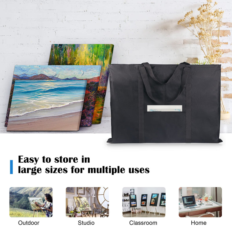 Jjring Dacron Light Weight Art Portfolio Bag, 23 Inches by 31 Inches, Black 23 inch by 31 inch - NewNest Australia