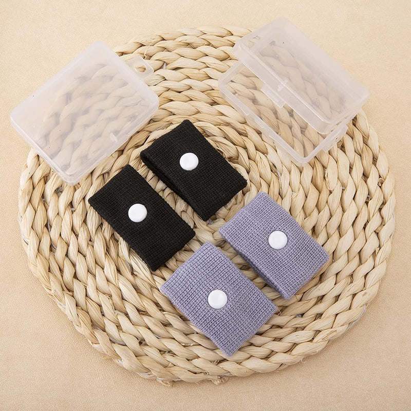 Travel Sickness Bands,2 Pairs Motion Sickness Wristbands for Kids and Adults-Motion Sickness Bands-Anti Nausea Wristbands-Nausea Bands for Morning Car Travel Sea Sickness Black+gray - NewNest Australia