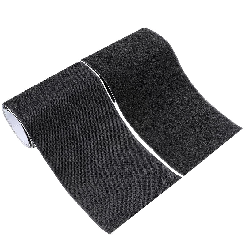 Hook and Loop Tape Double Sided Hook and Loop Tape with Adhesive Back Fastener Strip Reusable Double Side Hook Roll Sticky Glue Nylon Patch, Black (6 Inch Width 1 Yard Length) 6 Inch Width 1 Yard Length - NewNest Australia