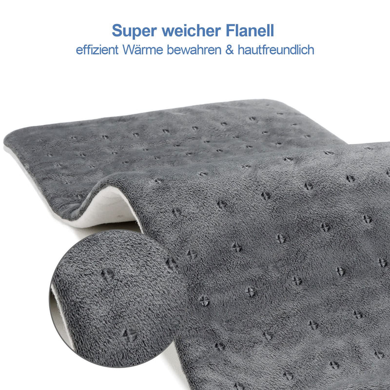 Comfytemp Electriches heating pad with automatic switch-off 30 x 60cm, large heat pad with 3 heat settings, dry and moist heat therapy for back, shoulder, neck, washable heating pad - NewNest Australia