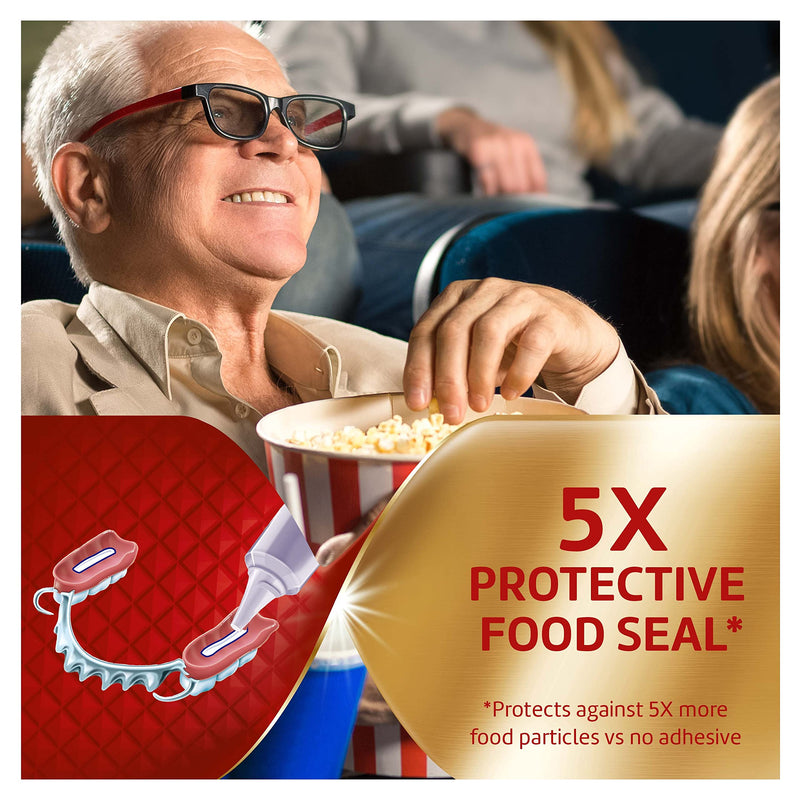 Poligrip Power Max Power Hold plus Seal Denture Adhesive Cream, Denture Cream for Secure Hold and Food Seal, Flavor Free - 2.2 oz - NewNest Australia