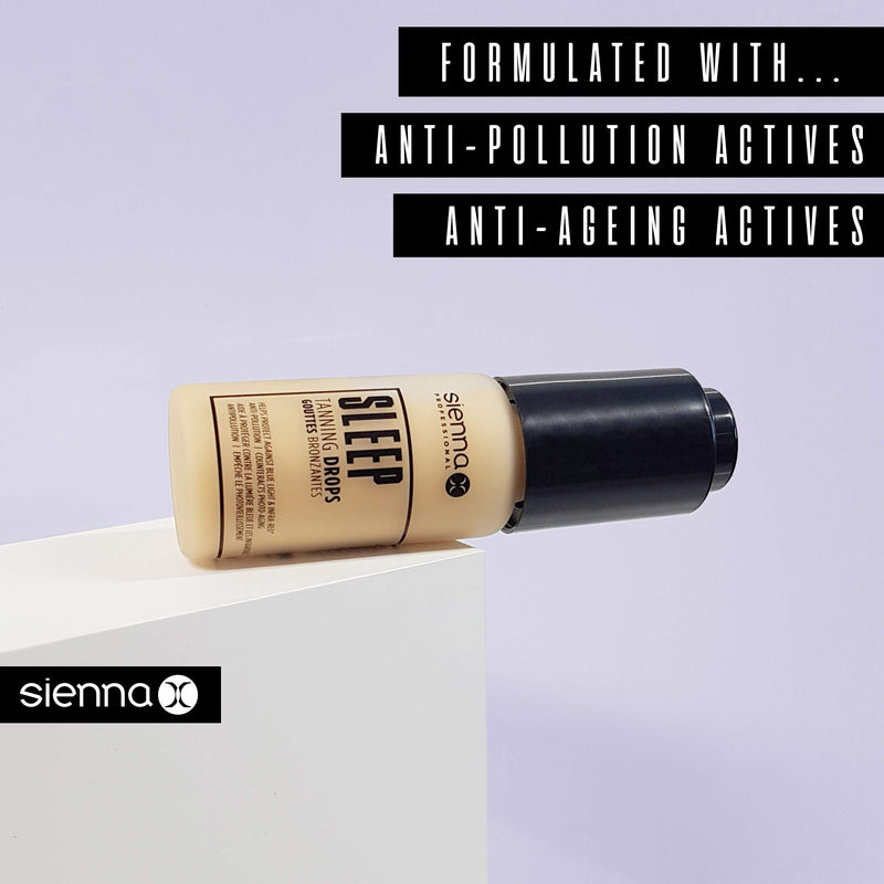 Sienna X Sleep Gradual Self Tan Tanning Drops 20ml. Fake Tanner For Natural Holiday Glow. Vegan Face Tanning Products. Mix Into Cream & Lotion For Sun Kissed Look. Light/Medium Bronzer Serum. - NewNest Australia